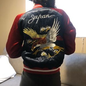 TOPSHOP silk embroidered bomber jacket